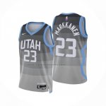 Maglia Utah Jazz Lauri Markkanen No 23 Citta 2025-26 Grigio
