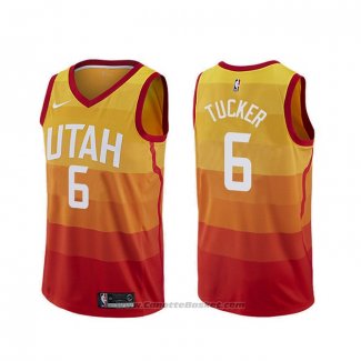 Maglia Utah Jazz Rayjon Tucker #6 Citta Arancione