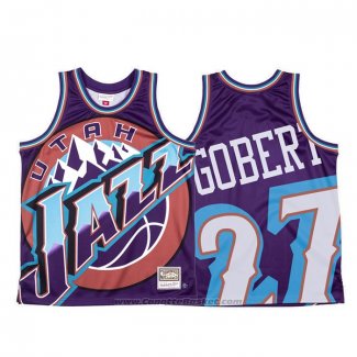 Maglia Utah Jazz Rudy Gobert #27 Mitchell & Ness Big Face Viola