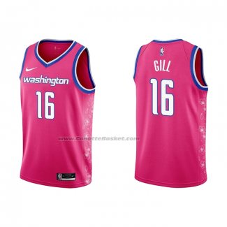 Maglia Washington Wizards Anthony Gill #16 Citta 2022-23 Rosa