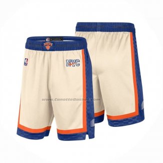 Pantaloncini New York Knicks Citta 2025-26 Bianco