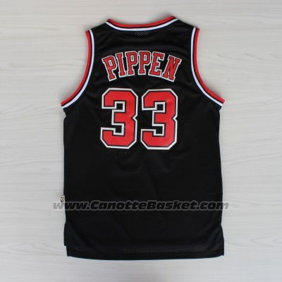 Maillot de Basket NBA Chicago Bulls Scottie Pippen N°33 Noir